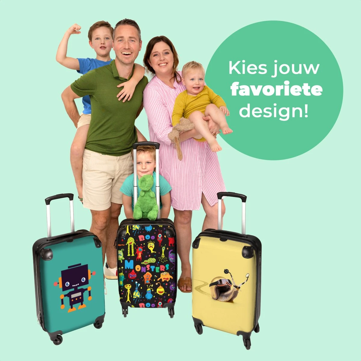 NoBoringSuitcases.com® Koffer - Monster - Kleuren - Kinderen - Ruimte - Past Binnen 55x40x20 Cm En 55x35x25 Cm - Handbagage - Trolley - Fotokoffer - Cabin Size - Print 8 NoBoringSuitcases.com® Koffer - Monster - Kleuren - Kinderen - Ruimte - Past Binnen 55x40x20 Cm En 55x35x25 Cm - Handbagage - Trolley - Fotokoffer - Cabin Size - Print - Afbeelding 8