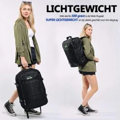 CabinMax Metz Reistas – Handbagage 20L – Rugzak – Schooltas - 40x25x20 Cm – Compact Backpack – Lichtgewicht – Zwart -Bagage En Reistassen 1200x1200 2109