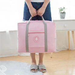 Merkloos Opvouwbare Reistas Roze - Opbergtas - Weekendtas - Reistas Voor Handbagage - Opvouwbare Reistassen Dames - Reistas Voor Op Koffer - Dames Tas - Damestas - Tas Voor Reizen - Sporttas -Bagage En Reistassen 1200x1200 2120