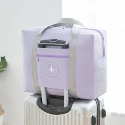 Merkloos Opvouwbare Reistas Paars/Lila - Opbergtas - Weekendtas - Reistas Voor Handbagage - Opvouwbare Reistassen Dames - Reistas Voor Op Koffer - Dames Tas - Damestas - Tas Voor Reizen - Sporttas -Bagage En Reistassen 1200x1200 2144