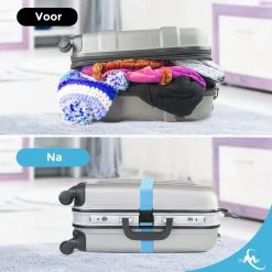 24ME® 1 Kofferriem Plus 1 Kofferlabel - Bagage Riem Met Bagagelabel - Luggage - Kofferband - 180 Cm X 5cm - Extreem Stevig Polyester Materiaal -Bagage En Reistassen 1200x1200 2283