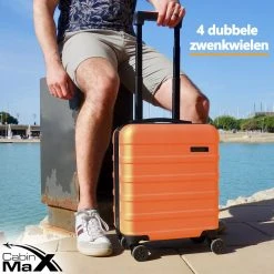 CabinMax Handbagage Koffer - Trolley 30L - Harde Reiskoffer - 45x36x20cm - Lichtgewicht - Groot Capaciteit - Oranje -Bagage En Reistassen 1200x1200 271