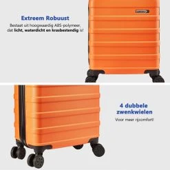 CabinMax Handbagage Koffer - Trolley 30L - Harde Reiskoffer - 45x36x20cm - Lichtgewicht - Groot Capaciteit - Oranje -Bagage En Reistassen 1200x1200 273
