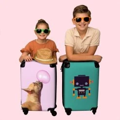 NoBoringSuitcases.com® Kinderkoffer - Hond - Dieren - Kauwgom - Roze - Kinderen - Trolley Kinderen - Past Binnen 55x40x20 Cm En 55x35x25 Cm - Reiskoffer Met Wielen - Koffertje 20 NoBoringSuitcases.com® Kinderkoffer - Hond - Dieren - Kauwgom - Roze - Kinderen - Trolley Kinderen - Past Binnen 55x40x20 Cm En 55x35x25 Cm - Reiskoffer Met Wielen - Koffertje -Bagage En Reistassen 1200x1200 304