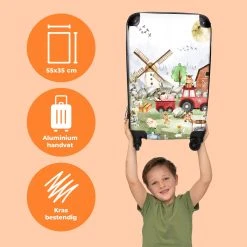 NoBoringSuitcases.com® Koffer - Boerderij - Dieren - Trekker - Jongens - Past Binnen 55x40x20 Cm En 55x35x25 Cm - Handbagage - Trolley - Fotokoffer - Cabin Size - Print -Bagage En Reistassen 1200x1200 402