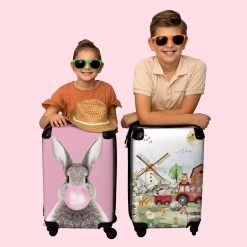 NoBoringSuitcases.com® Koffer - Boerderij - Dieren - Trekker - Jongens - Past Binnen 55x40x20 Cm En 55x35x25 Cm - Handbagage - Trolley - Fotokoffer - Cabin Size - Print -Bagage En Reistassen 1200x1200 406