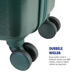 Princess Traveller Harlem - Handbaggage Koffer - Groen - S - 55cm -Bagage En Reistassen 1200x1200 461