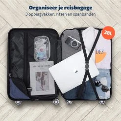TRVLMORE Koffer - Handbagage - 54x36x20cm - 38L - Roségoud -Bagage En Reistassen 1200x1200 489