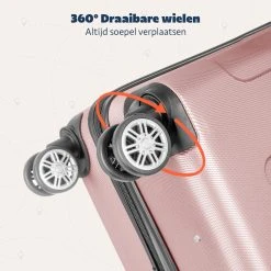 TRVLMORE Koffer - Handbagage - 54x36x20cm - 38L - Roségoud -Bagage En Reistassen 1200x1200 490