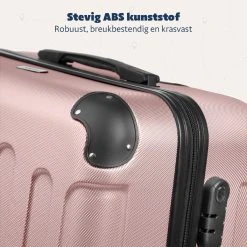 TRVLMORE Koffer - Handbagage - 54x36x20cm - 38L - Roségoud -Bagage En Reistassen 1200x1200 495