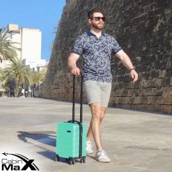 CabinMax Handbagage Koffer - Trolley 30L - Harde Reiskoffer - 45x36x20cm - Lichtgewicht - Groot Capaciteit - Mint Green -Bagage En Reistassen 1200x1200 555