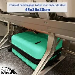 CabinMax Handbagage Koffer - Trolley 30L - Harde Reiskoffer - 45x36x20cm - Lichtgewicht - Groot Capaciteit - Mint Green -Bagage En Reistassen 1200x1200 556