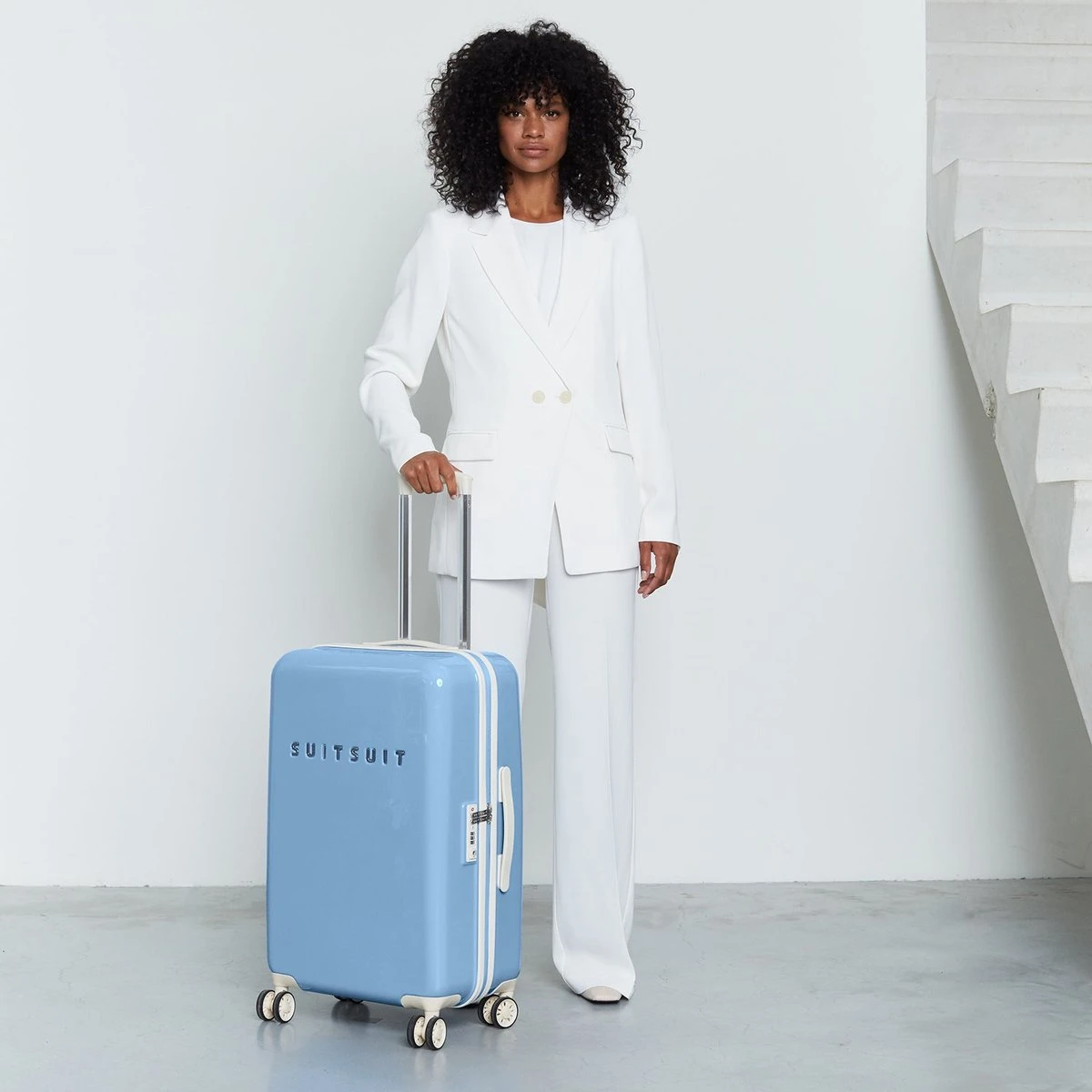 SUITSUIT - Fabulous Fifties - Alaska Blue - Reiskoffer (66 Cm) 2 SUITSUIT - Fabulous Fifties - Alaska Blue - Reiskoffer (66 Cm) - Afbeelding 2