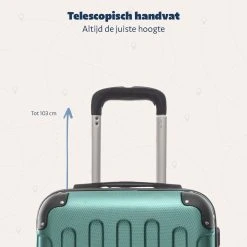 TRVLMORE Koffer - Handbagage - 54x36x20cm - 38L - Donkergroen 18 TRVLMORE Koffer - Handbagage - 54x36x20cm - 38L - Donkergroen -Bagage En Reistassen 1200x1200 65