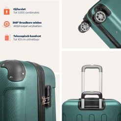 TRVLMORE Koffer - Handbagage - 54x36x20cm - 38L - Donkergroen 20 TRVLMORE Koffer - Handbagage - 54x36x20cm - 38L - Donkergroen -Bagage En Reistassen 1200x1200 67