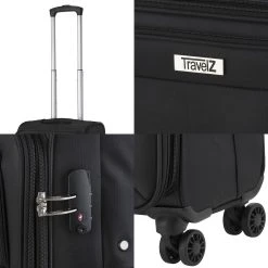 TravelZ Softspinner TSA Handbagagekoffer 55cm - Zachte Reiskoffer Dubbele Wielen – Zwart 9 TravelZ Softspinner TSA Handbagagekoffer 55cm - Zachte Reiskoffer Dubbele Wielen – Zwart -Bagage En Reistassen 1200x1200 680