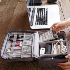 Travelorganizer Electronica Grijs - Reis Organiser Oplader - Opberger Vakantie / Travel - Reisorganizer -Bagage En Reistassen 1200x1200 698