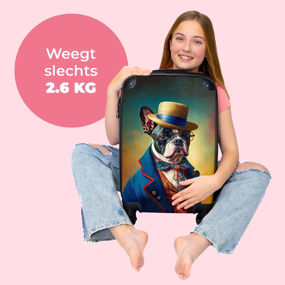 NoBoringSuitcases.com® Koffer - Hond - Kleding - Accessoires - Verf - Portret - Kinderen - Reiskoffer Met Wielen - Kinderkoffer - Fotokoffer - Past Binnen 55x40x20 Cm En 55x35x25 Cm - Trolley Handbagage Lichtgewicht 2 NoBoringSuitcases.com® Koffer - Hond - Kleding - Accessoires - Verf - Portret - Kinderen - Reiskoffer Met Wielen - Kinderkoffer - Fotokoffer - Past Binnen 55x40x20 Cm En 55x35x25 Cm - Trolley Handbagage Lichtgewicht - Afbeelding 2