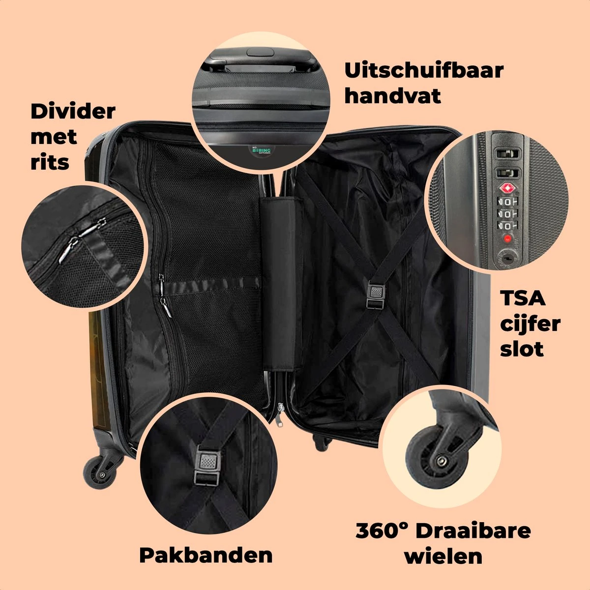 NoBoringSuitcases.com® Koffer - Hond - Kleding - Accessoires - Verf - Portret - Kinderen - Reiskoffer Met Wielen - Kinderkoffer - Fotokoffer - Past Binnen 55x40x20 Cm En 55x35x25 Cm - Trolley Handbagage Lichtgewicht 4 NoBoringSuitcases.com® Koffer - Hond - Kleding - Accessoires - Verf - Portret - Kinderen - Reiskoffer Met Wielen - Kinderkoffer - Fotokoffer - Past Binnen 55x40x20 Cm En 55x35x25 Cm - Trolley Handbagage Lichtgewicht - Afbeelding 4