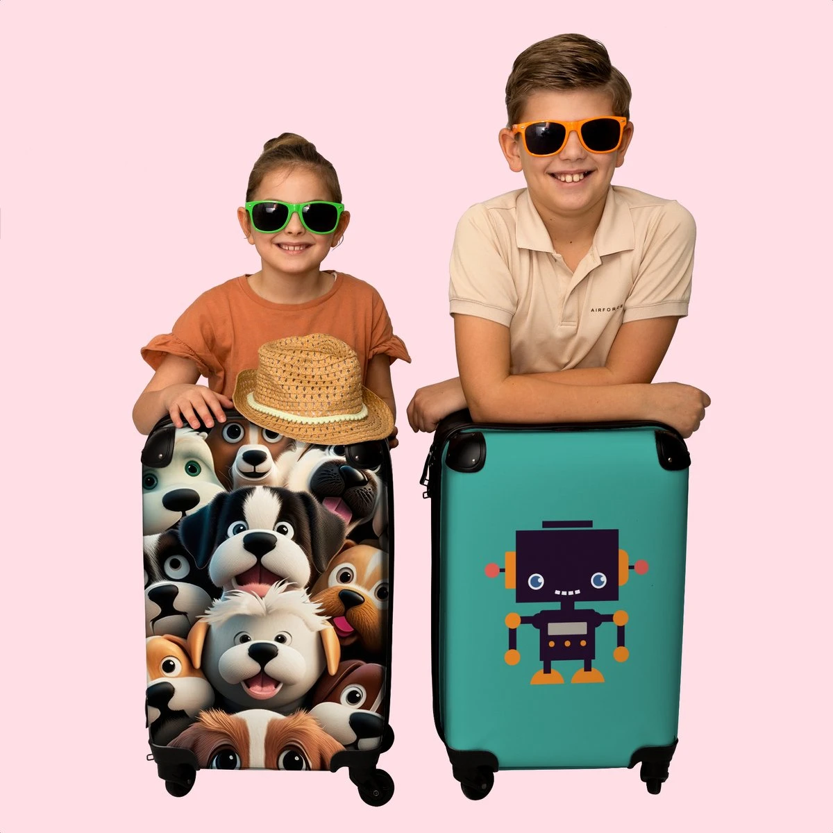 NoBoringSuitcases.com® Koffer - Hond - Dieren - Design - Bruin - Trolley Op Wieltjes - Handbagagekoffer - Past Binnen 55x40x20 Cm En 55x35x25 Cm - Reiskoffers - Fotokoffer 7 NoBoringSuitcases.com® Koffer - Hond - Dieren - Design - Bruin - Trolley Op Wieltjes - Handbagagekoffer - Past Binnen 55x40x20 Cm En 55x35x25 Cm - Reiskoffers - Fotokoffer - Afbeelding 7