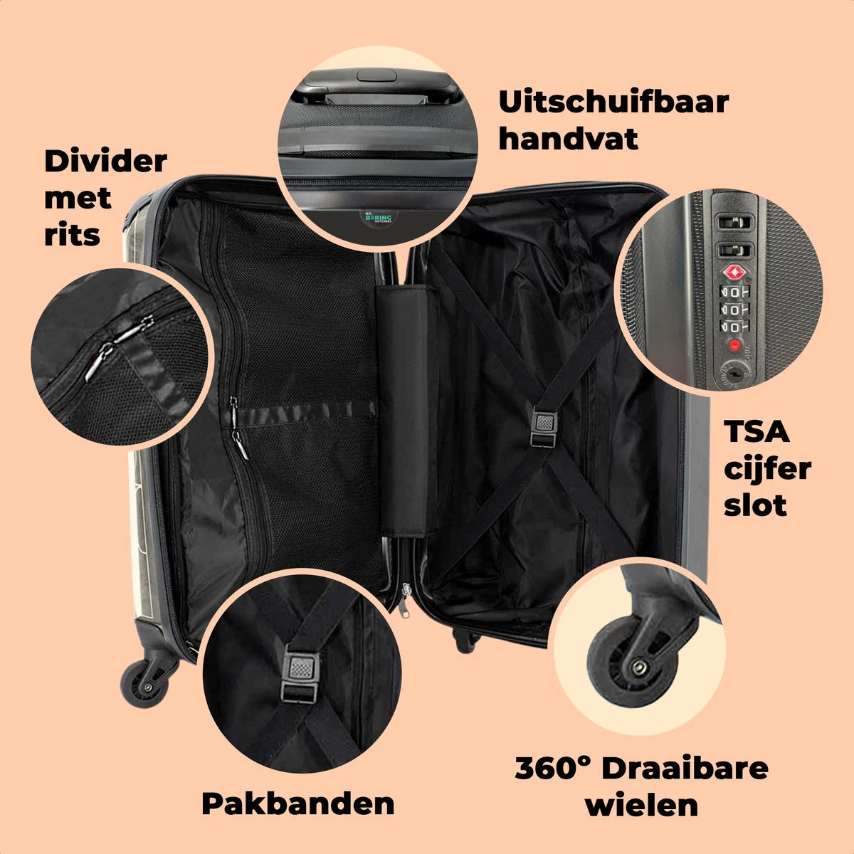 NoBoringSuitcases.com® Kinderkoffer - Trolley Op Wieltjes - Kuiken - Skateboard - Blauw - Kinderen - Dieren - Reiskoffer Kinderen - Past Binnen 55x40x20 Cm En 55x35x25 Cm - Fotokoffer 4 NoBoringSuitcases.com® Kinderkoffer - Trolley Op Wieltjes - Kuiken - Skateboard - Blauw - Kinderen - Dieren - Reiskoffer Kinderen - Past Binnen 55x40x20 Cm En 55x35x25 Cm - Fotokoffer - Afbeelding 4
