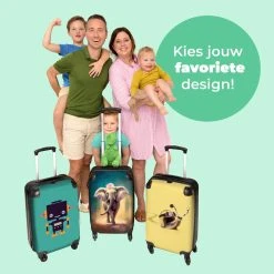 NoBoringSuitcases.com® Koffer - Handbagage Trolley - Olifant - Verf - Bloemen - Portret - Abstract - Reiskoffer Met Wielen - Past Binnen 55x40x20 Cm En 55x35x25 Cm - Koffertje - Fotokoffer -Bagage En Reistassen 1200x1200 907
