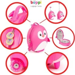 Boppi - Kindertrolley - Pinguïn (roze) - Handbagage - Lichtgewicht - Duurzaam - 17L -Bagage En Reistassen 1200x1200 912