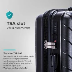 Legage Koffer Handbagage - Reiskoffer - Trolley - Inclusief Uitzetlaag - Inclusief TSA Slot - Zwart - Maat S - 20 Inch -Bagage En Reistassen 1200x1200 93