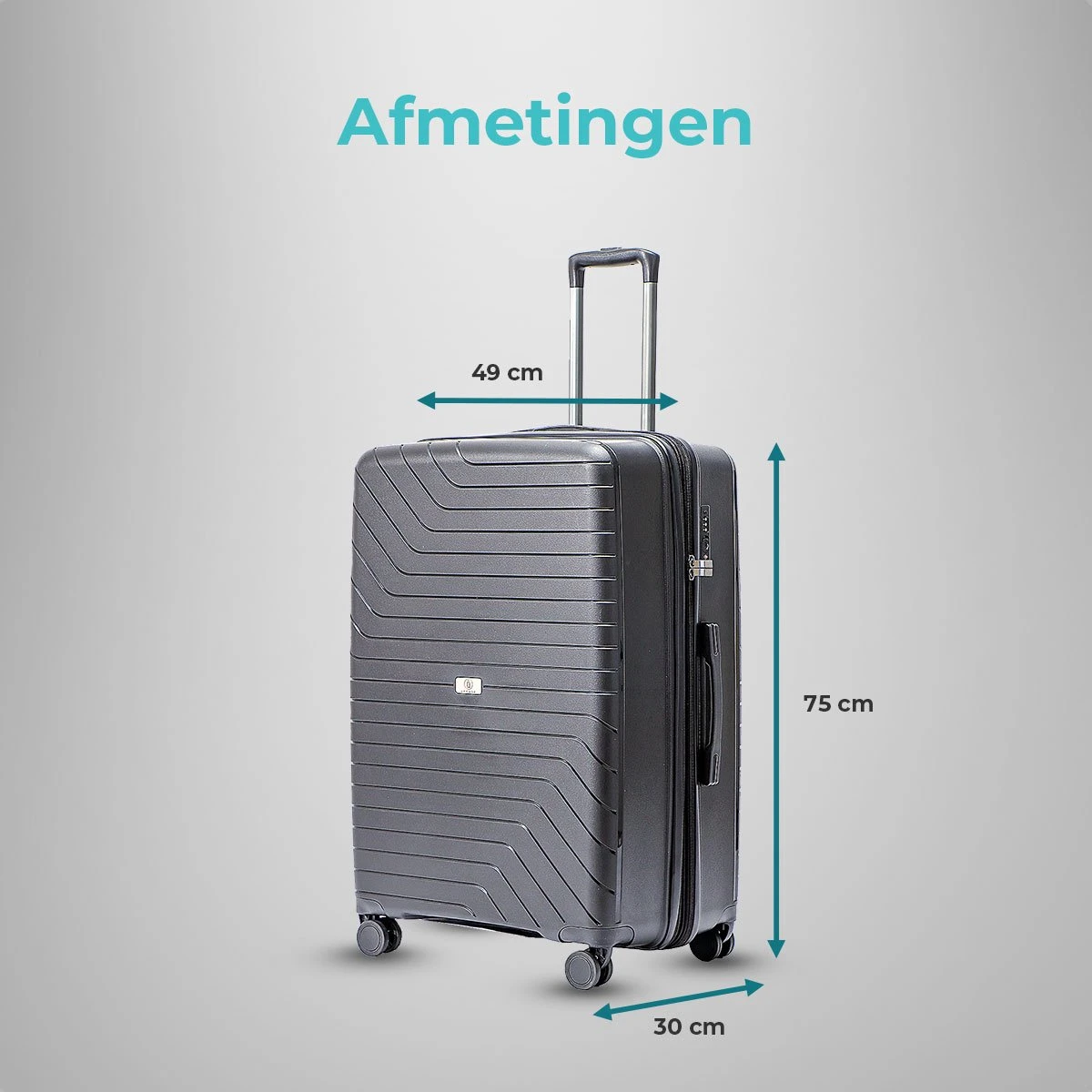 Legage Koffer - Reiskoffer - Trolley - Inclusief Uitzetlaag - Zwart - Maat L - 28 Inch 2 Legage Koffer - Reiskoffer - Trolley - Inclusief Uitzetlaag - Zwart - Maat L - 28 Inch - Afbeelding 2