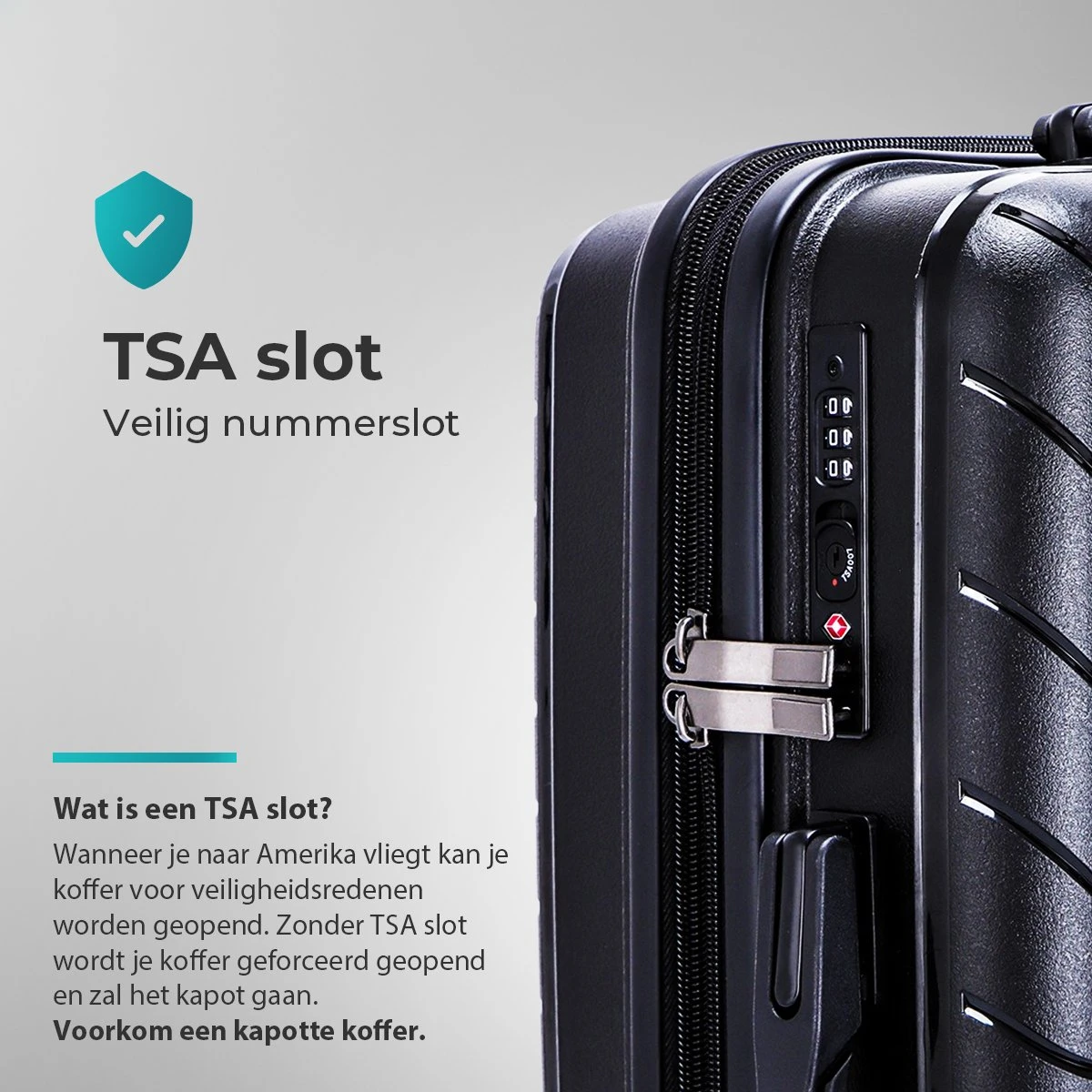 Legage Koffer - Reiskoffer - Trolley - Inclusief Uitzetlaag - Zwart - Maat L - 28 Inch 4 Legage Koffer - Reiskoffer - Trolley - Inclusief Uitzetlaag - Zwart - Maat L - 28 Inch - Afbeelding 4