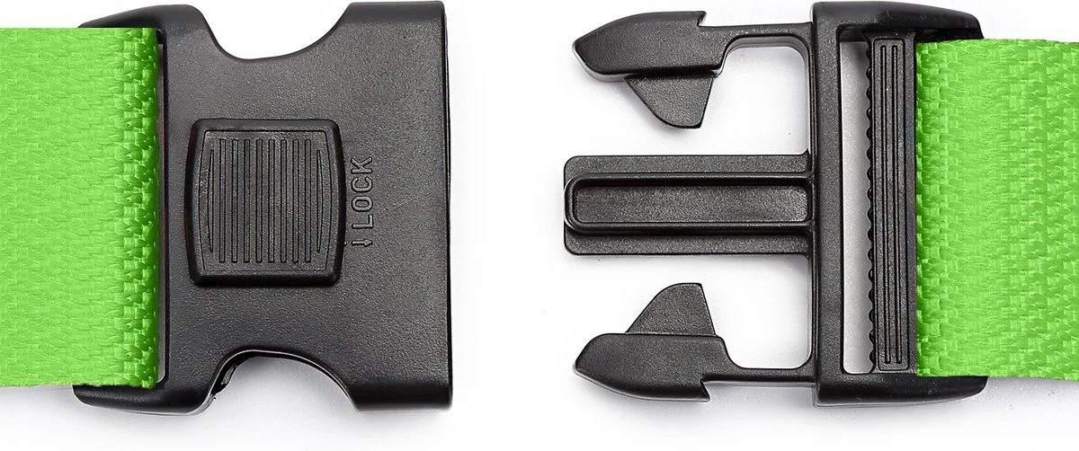 2 X Kofferriem - Bagage Band - Luggage Belt - Bagage Gordel - Met SlideLock En Adreslabel - Afstelbaar - 200cm X 5 Cm - Groen 5 2 X Kofferriem - Bagage Band - Luggage Belt - Bagage Gordel - Met SlideLock En Adreslabel - Afstelbaar - 200cm X 5 Cm - Groen - Afbeelding 5