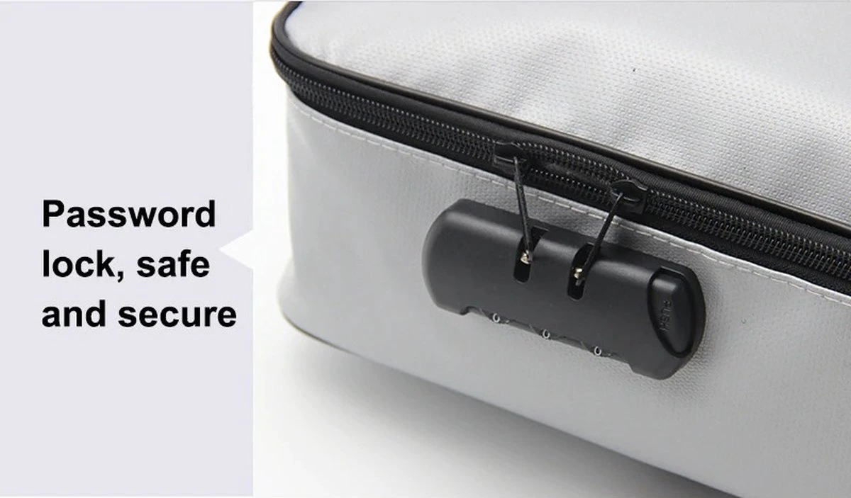 SONTRIX Brandwerende Koffer - Waterdicht - Brandwerend - Brandwerende Tas - Waterdichte Tas - Brandwerende Documententas - Tas - Handtas - Zwart 2 SONTRIX Brandwerende Koffer - Waterdicht - Brandwerend - Brandwerende Tas - Waterdichte Tas - Brandwerende Documententas - Tas - Handtas - Zwart - Afbeelding 2