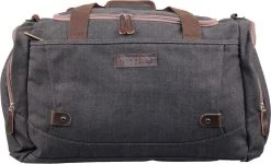 Yakfield - Reistas - Weekendtas - Kado - Dames En Heren - Canvas - Vintage Zwart Antraciet Grijs - Compact Middelgroot Model - 35 Liter Duffelbag - 5 Opbergvakken - 52x30x20 Cm -Bagage En Reistassen 1200x731 2