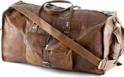 Duffeltas Weekendtas 50 X 24 X 24 Cm - Echte Leder - Cognac Bruin Leder – Reistas - Sporttas 14 Duffeltas Weekendtas 50 X 24 X 24 Cm - Echte Leder - Cognac Bruin Leder – Reistas - Sporttas -Bagage En Reistassen 1200x743