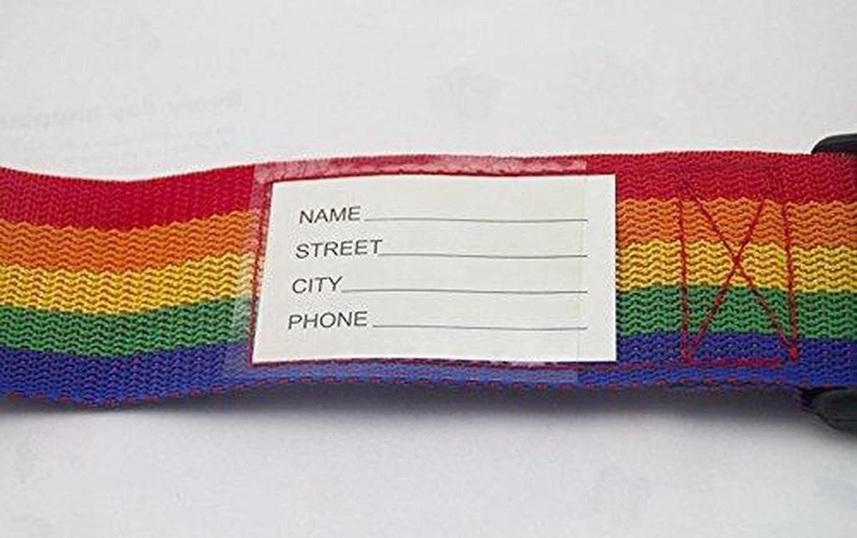 2 Stuks Kofferriem Met Naam En Adres Labels | Kofferband | BagageRiem | Bagageband | 200CM Regenboog 2 2 Stuks Kofferriem Met Naam En Adres Labels | Kofferband | BagageRiem | Bagageband | 200CM Regenboog - Afbeelding 2