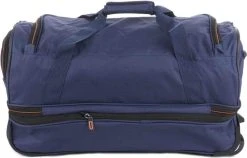 Travelite Basics Wheeled Duffle 55cm Expandable Navy/Orange -Bagage En Reistassen 1200x766 3