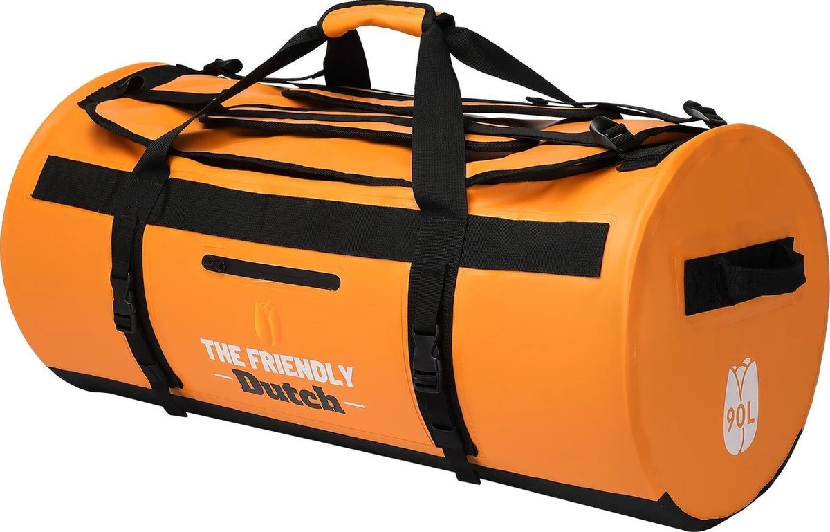 The Friendly Dutch Waterdichte Zeiltas: Oranje Waterdichte Reistassen 90 Liter Voor Zowel Heren Als Dames - Outdoor Waterproof Duffelbag, Zeiltas 90L Met Rugzakfunctie (weekendtas) 1 The Friendly Dutch Waterdichte Zeiltas: Oranje Waterdichte Reistassen 90 Liter Voor Zowel Heren Als Dames - Outdoor Waterproof Duffelbag, Zeiltas 90L Met Rugzakfunctie (weekendtas)