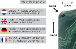 MuchoWow® Koffer - Marmer - Groen - Lijn - Past Binnen 55x40x20 Cm En 55x35x25 Cm - Handbagage - Trolley - Fotokoffer - Cabin Size - Print -Bagage En Reistassen 1200x779 1