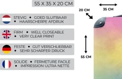 Koffer - Meisje - Regenboog - Trap - Wolken - Kinderen - Koffer Meisje - 35x55x20 Cm - Handbagage - Trolley - Reiskoffer -Bagage En Reistassen 1200x779