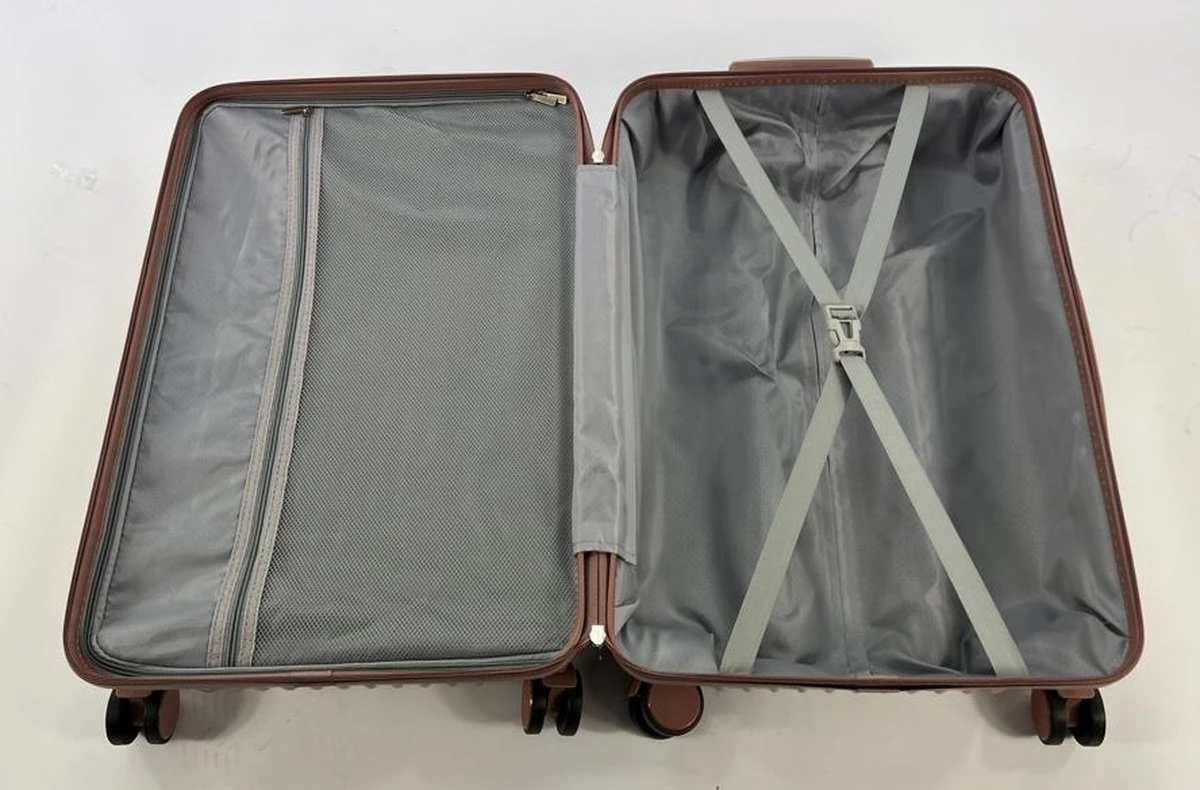 AATravel XL Reiskoffer - Trolley ABS - Met Dubbele Wielen - 73 Cm - 100 Liter - Roze 2 AATravel XL Reiskoffer - Trolley ABS - Met Dubbele Wielen - 73 Cm - 100 Liter - Roze - Afbeelding 2