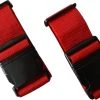 2 Stuks Kofferriem Met Naam En Adres Labels | Kofferband | BagageRiem | Bagageband | 200CM Rood