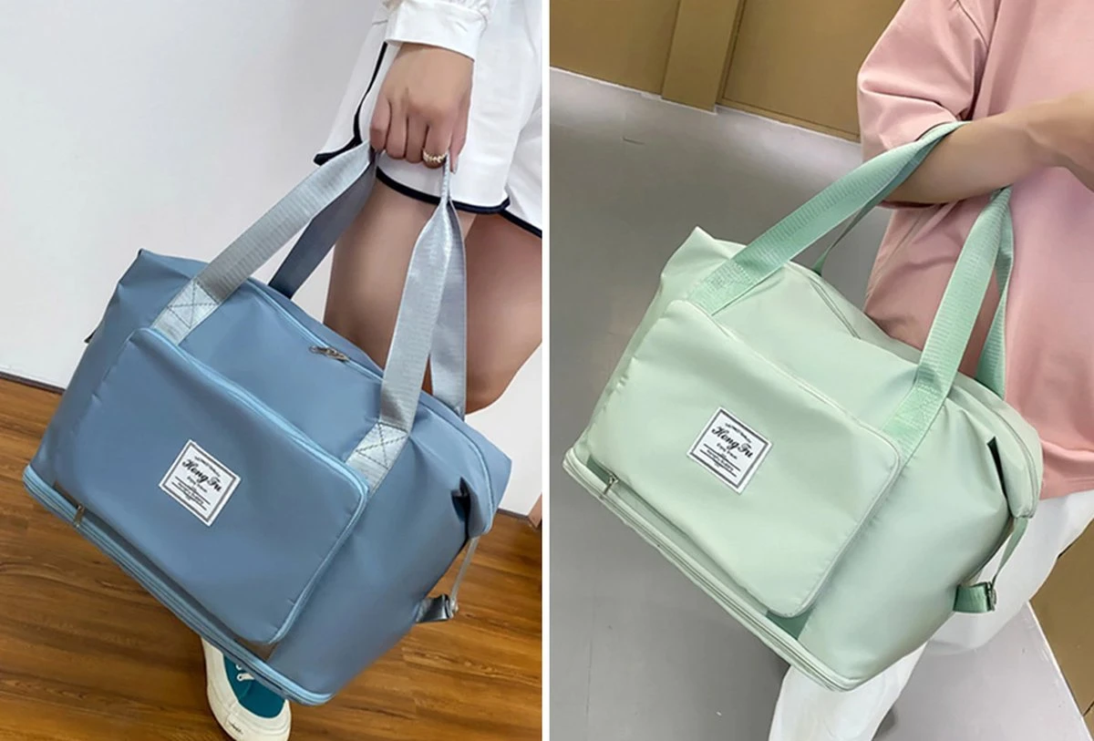 Merkloos Opvouwbare Handbagage Reistas – Opvouwbaar Tot 28 X 18 Cm – Lichtgroen 15 Merkloos Opvouwbare Handbagage Reistas – Opvouwbaar Tot 28 X 18 Cm – Lichtgroen - Afbeelding 15