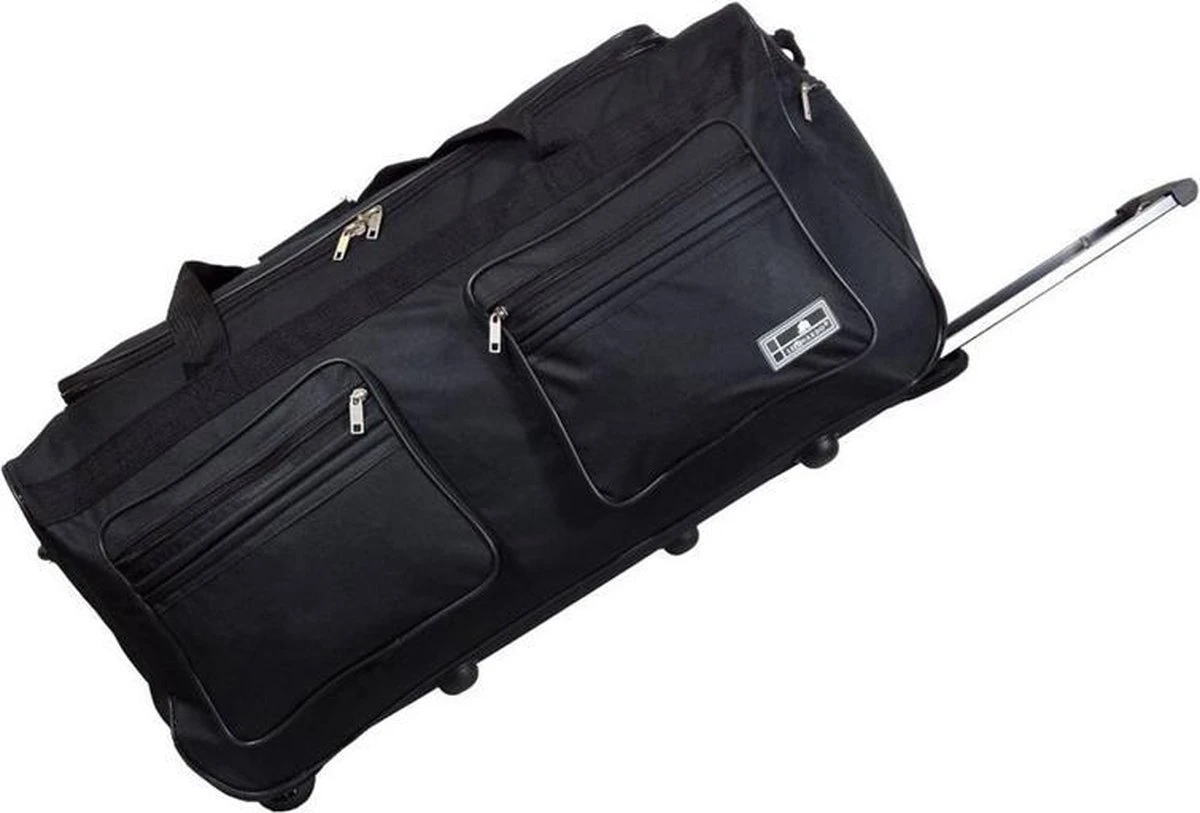 Leonardo Miami Grote Wieltas XXL - 140L - Zwart 2 Leonardo Miami Grote Wieltas XXL - 140L - Zwart - Afbeelding 2