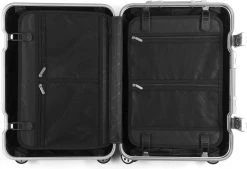 Aluminium Handbagage Koffer Mozzel Darrow - Reiskoffer Met Wielen - 51cm - Harde Koffer - Zilver -Bagage En Reistassen 1200x821
