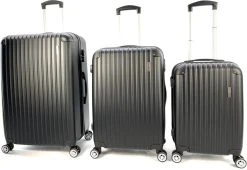 AATravel M Reiskoffer - Trolley ABS - Met Dubbele Wielen - 66 Cm - 66 Liter - Zwart -Bagage En Reistassen 1200x828