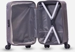 ©TROLLEYZ - Florence No.7 - Trolley - 55cm Met TSA Slot - Dubbele Wielen - 360° Spinners - 100% ABS - Handbagage Koffer In Cloudy Grey -Bagage En Reistassen 1200x837