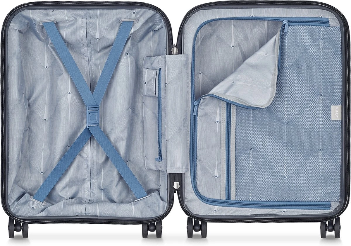 Delsey Handbagage Harde Koffer / Trolley / Reiskoffer - Freestyle - 55 Cm - Grijs 6 Delsey Handbagage Harde Koffer / Trolley / Reiskoffer - Freestyle - 55 Cm - Grijs - Afbeelding 6