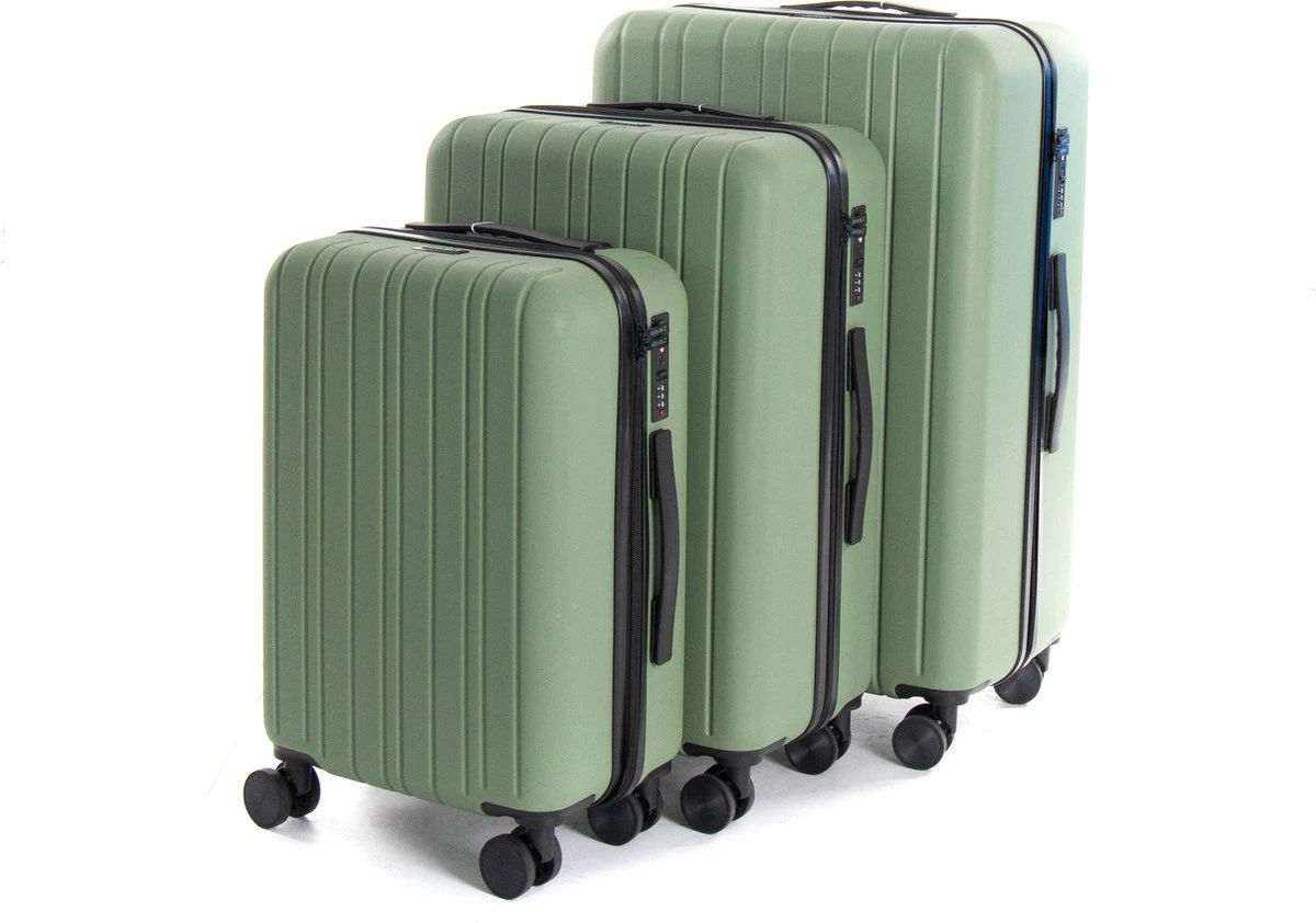 AttitudeZ Azur Reiskoffer Medium Olijfgroen 67cm - TSA-slot 4 AttitudeZ Azur Reiskoffer Medium Olijfgroen 67cm - TSA-slot - Afbeelding 4