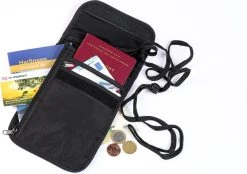 Combi-Label - Nektasje - Nektas - Reistas - Reisportemonnee - Paspoorthouder - Paspoort - Etui - Zwart