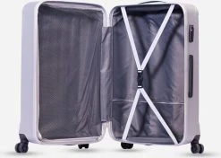 ©TROLLEYZ - Bali No.22 - Reiskoffer 69cm Met TSA Slot - Dubbele Wielen - 360° Spinners - 100% ABS - Reiskoffer In Metallic Grey -Bagage En Reistassen 1200x857